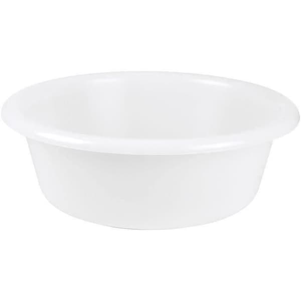ALUMINIUM OCH PLAST Rund skål 36 cm 6.5 L - Vit livsmedelsgodkänd