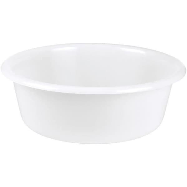 ALUMINIUM OCH PLAST Rund skål 32 cm 5 L - Vit livsmedelskvalitet