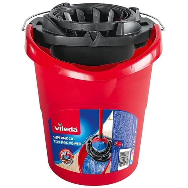 Hinkvridare för Supermocio mopp - VILEDA - 10 L - Röd och svart - Återvunnen plast