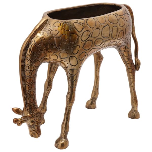 vidaXL giraffimuotoinen jääastia messinkinen - 49x22x39 cm alumiini