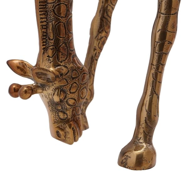 vidaXL giraffimuotoinen jääastia messinkinen - 49x22x39 cm alumiini