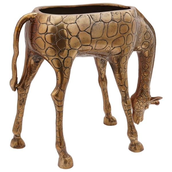 vidaXL giraffimuotoinen jääastia messinkinen - 49x22x39 cm alumiini