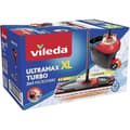 Miniatyrbild 1 av 4: VILEDA ULTRAMAX TURBO XL Skopset med roterande sållsystem och platt mopp 42 cm