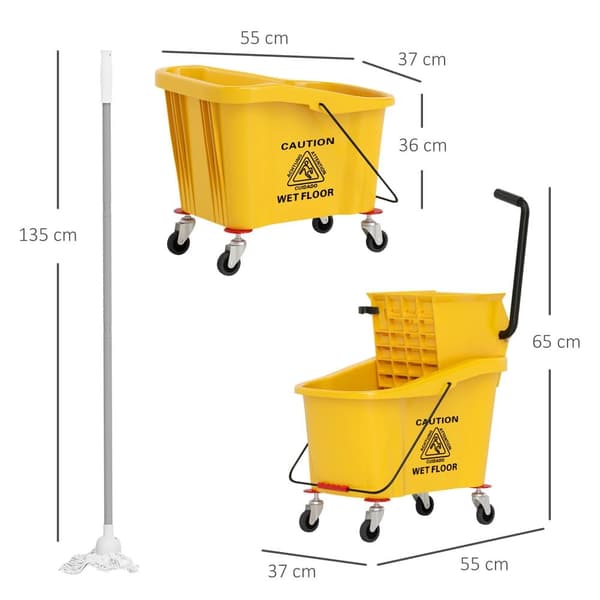 Städtrolley, 55x37x65 cm, Gul