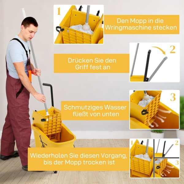 Städtrolley, 55x37x65 cm, Gul
