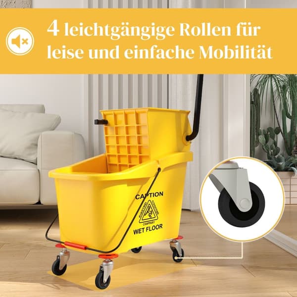 Städtrolley, 55x37x65 cm, Gul