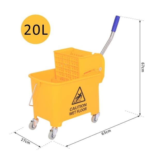 Städbucket, 60x27x70.5 cm, Gul
