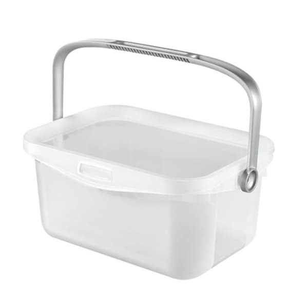 Curver Plastic Square Box - Förvaring - Pulverdoseringslåda, Transparent Vit, 3L, 26x18xh11cm, EF505848