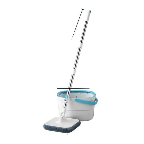 Flatbed Spin Mop, 360° roterande huvud, justerbart handtag,MULTI