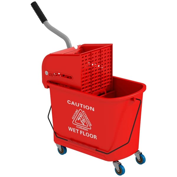 Moppisanko, 20 L kapasiteetti, painekuivain, pyörät,Punainen