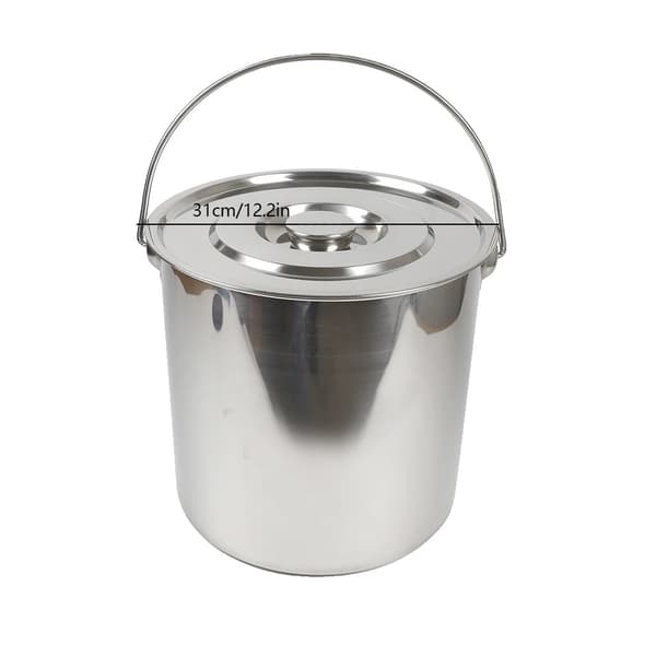 Rostfritt stål mjölkmatshink, 20L kapacitet, robust design,20 liter