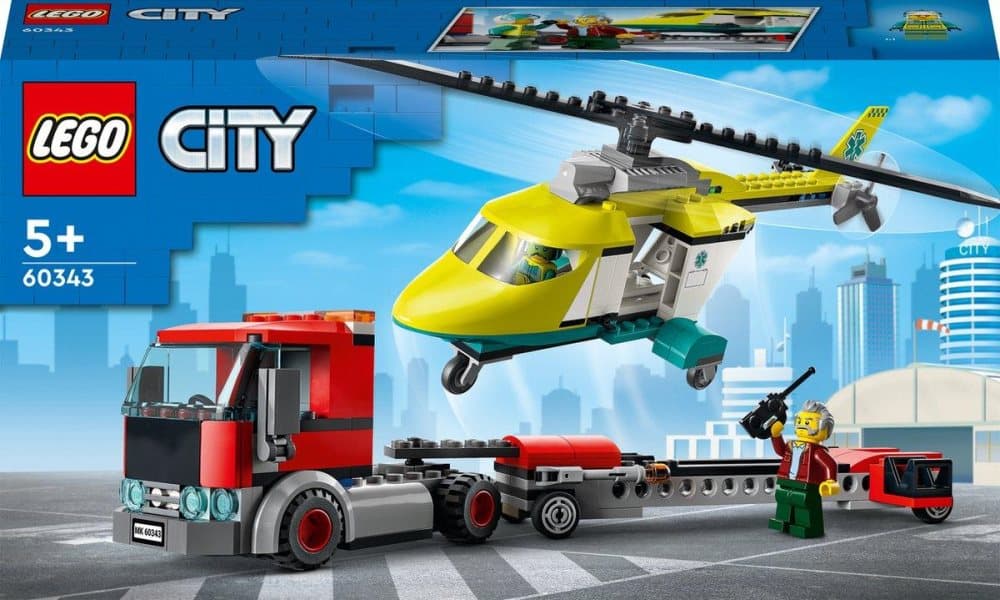 LEGO City 60343 Rescue Helicopter Transport