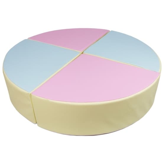 Byggepuder - 4 stykker - gul, blå og lyserød Pastel