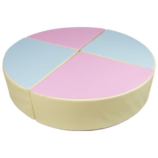 Byggepuder - 4 stykker - gul, blå og lyserød Pastel