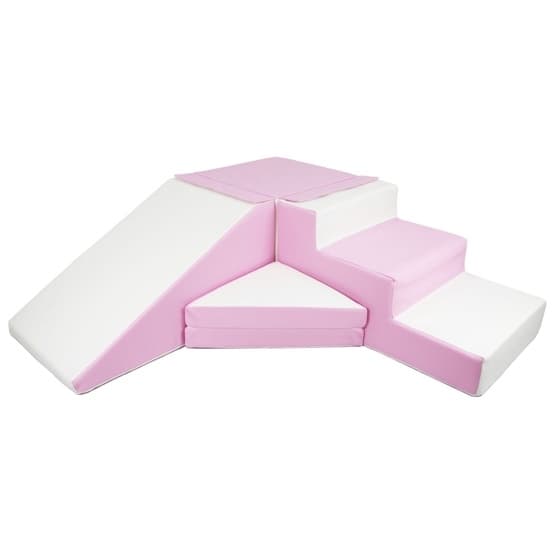 Rakennustyynyt - 4 kpl - pinkki, sininen ja keltainen pastellivärisenä