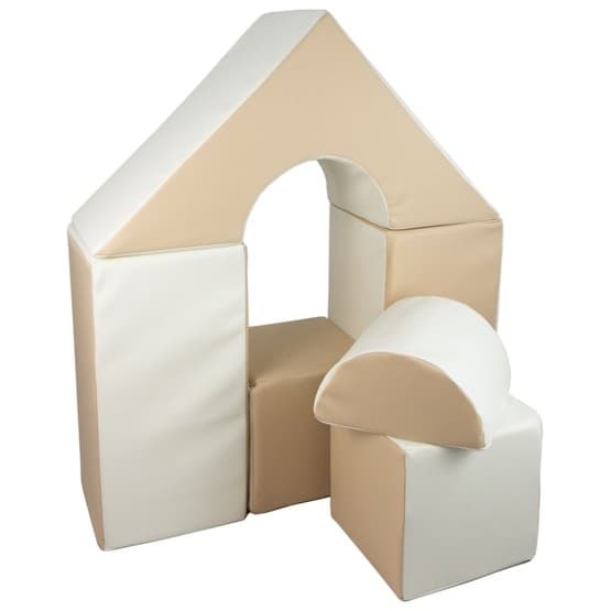 Leikkityynyt - Castle 6 Pieces White & Cappuccino