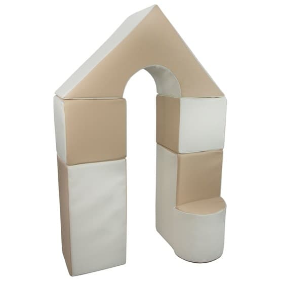 Leikkityynyt - Castle 6 Pieces White & Cappuccino