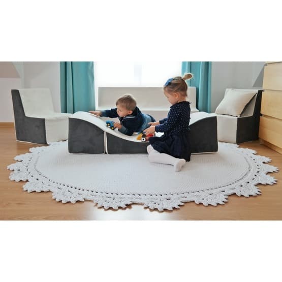 Lekkuddar - Möbelset Med 2 Stolar, Soffa Och Bord - Röd