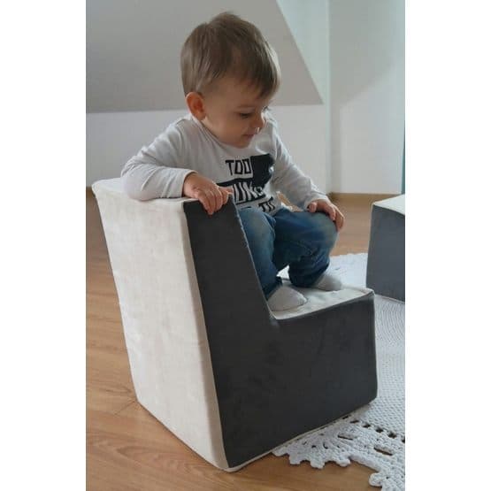 Lekkuddar - Möbelset Med 2 Stolar Och Soffa - Beige Och Grå