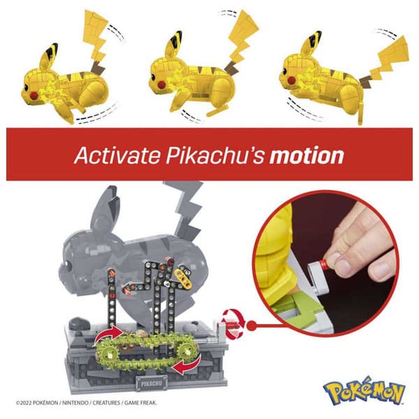 Mega Construx Motion Pikachu Byggesæt Byggelegetøj Til Børn Og Samlere Pokémon Gul 12 Years