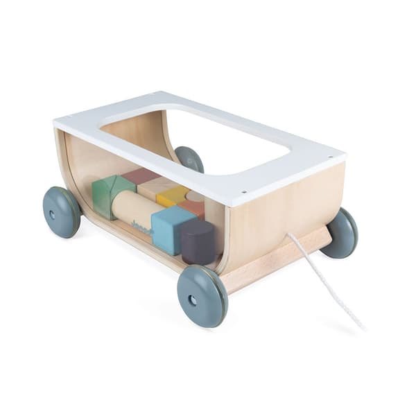 Janod Sweet Cocoon Cart With Blocks Flerfarvet 18 Months-99 Years