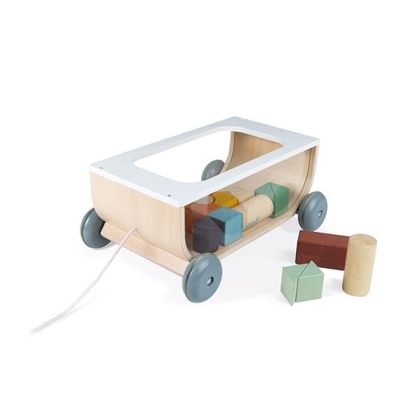 Janod Sweet Cocoon Cart With Blocks Flerfarvet 18 Months-99 Years