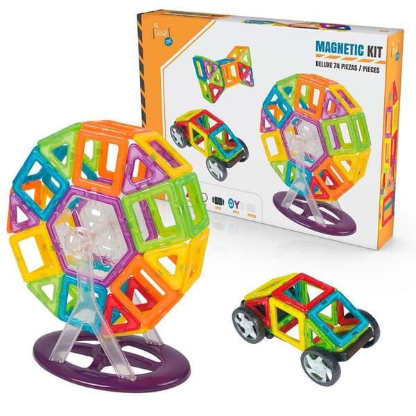 Tachan Deluxe Sæt Magnetic 74 Stykker Flerfarvet 3-6 Years