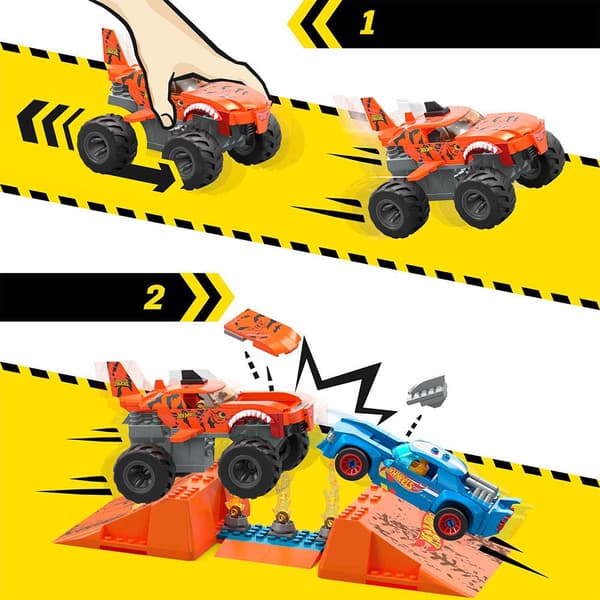 Mega Construx Spor Tiger Shark Monster Trucks Gylden