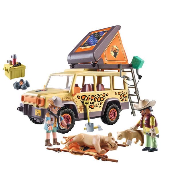 Playmobil Suv-fordon Med Lions Konstruktionsspel Wiltopia Brun