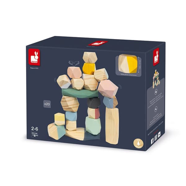 Janod Sweet Cocoon Stacking Stones Flerfärgad 24 Months-6 Years