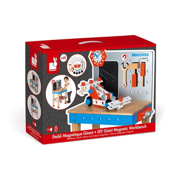 Janod Brico´kids Diy Giant Magnetic Workbench Flerfarvet 3-8 Years