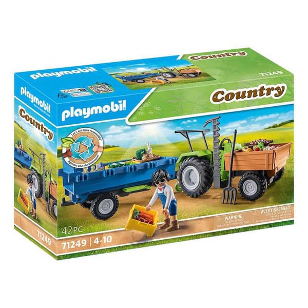 Playmobil Med Trailer Tractor Silver