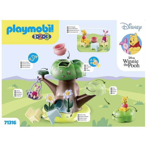 Playmobil Træhus Konstruktion Spil 1.2.3 & Disney: Winnie The Pooh & Piglet Flerfarvet