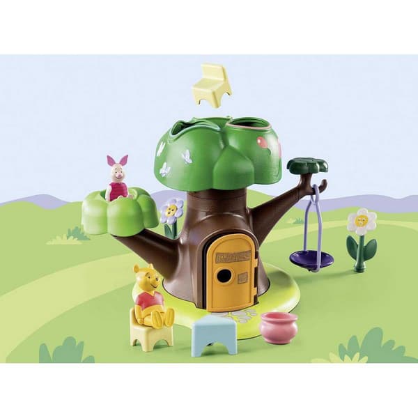 Playmobil Træhus Konstruktion Spil 1.2.3 & Disney: Winnie The Pooh & Piglet Flerfarvet