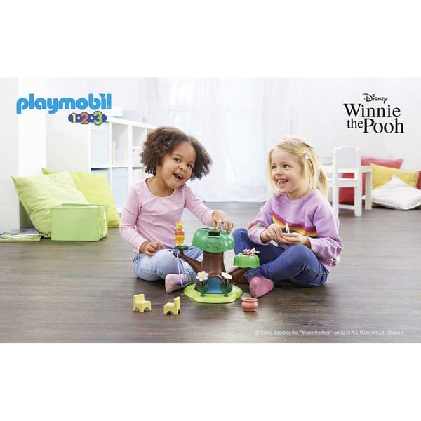 Playmobil Træhus Konstruktion Spil 1.2.3 & Disney: Winnie The Pooh & Piglet Flerfarvet