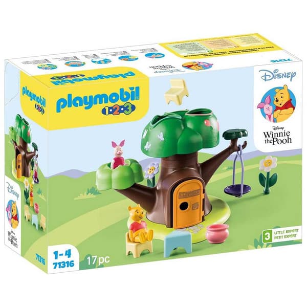 Playmobil Træhus Konstruktion Spil 1.2.3 & Disney: Winnie The Pooh & Piglet Flerfarvet