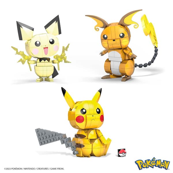 Mega Construx Og Raichu) 3 Pokémon Rayo (pichu. Pikachu Gul
