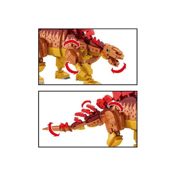 Giros Rakennuspeli Dino Stegosaurus Punainen