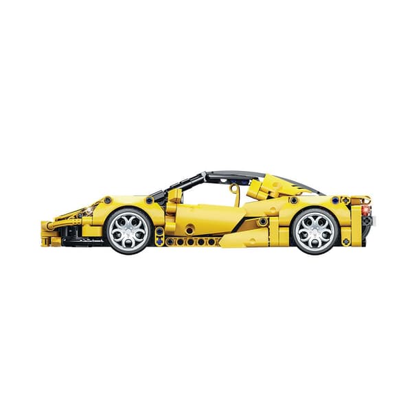Giros Byggeri Spil Technic Racing Car Pullback Gul