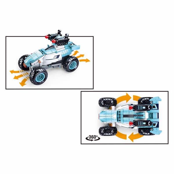 Sluban Power Bricks R/c 2.4g Car 268 Stykker Konstruktion Spil Søvfarvet