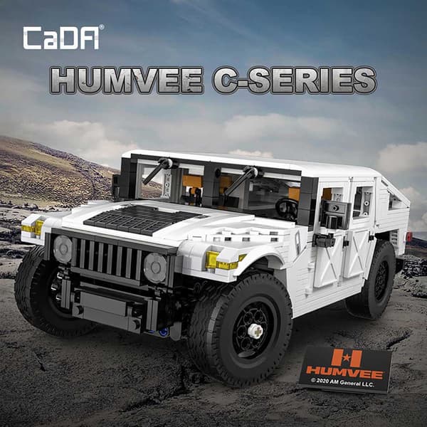 Deqube 1:12 Humvee Off-road 1386 Stykker Spil Konstruktion Flerfarvet