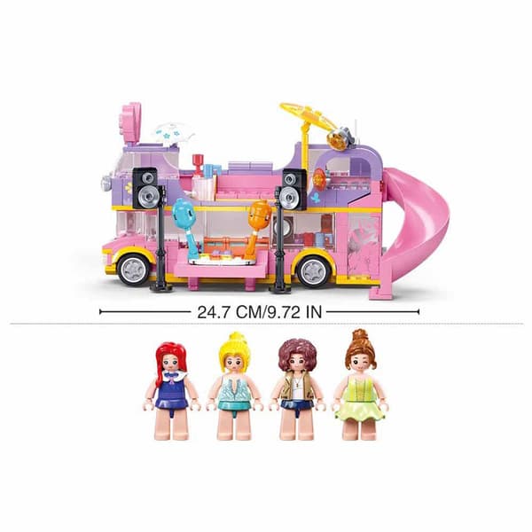 Sluban Dj Bus Girls Dream 135 Stykker Konstruktion Spil Rosa