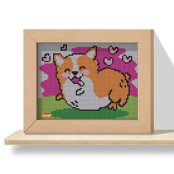 Quercetti Tav. Kawaii Corgi Pixel Art 4 Monivärinen