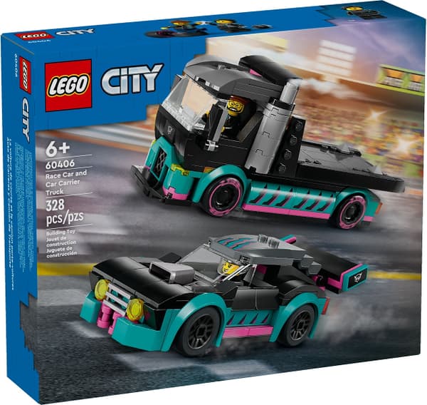 LEGO 60406 Kilpa-auto ja autonkuljetusauto