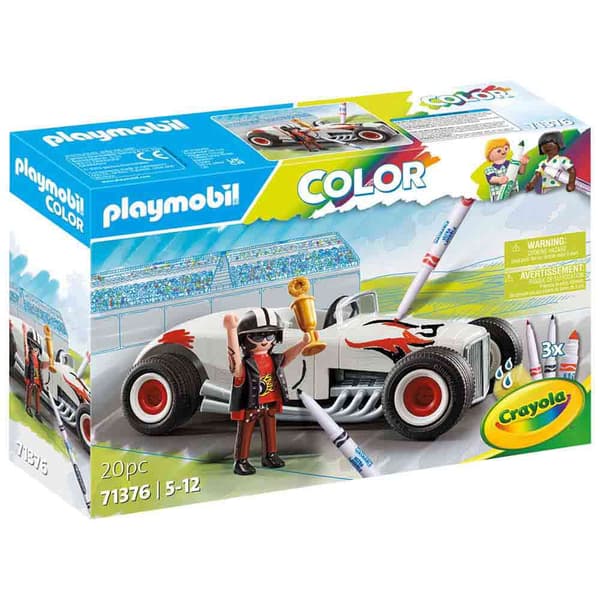 Playmobil Rakennuspeli Hot Rod Hopeinen