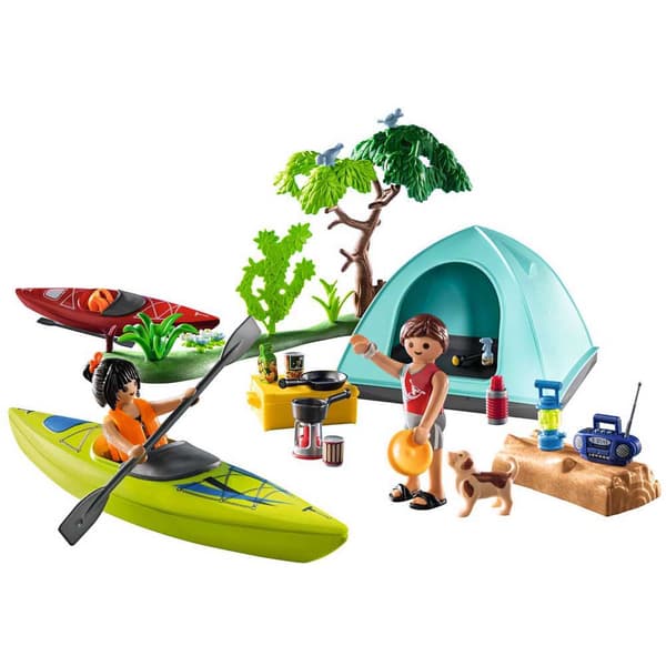 Playmobil Bonfire-rakennuspelillä Camping Monivärinen