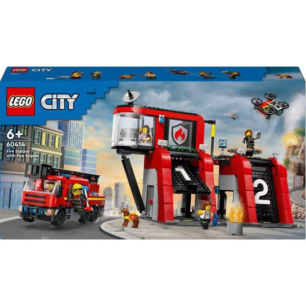 Lego Brandpark Med Brandbil Konstruktion Spil Con Rød