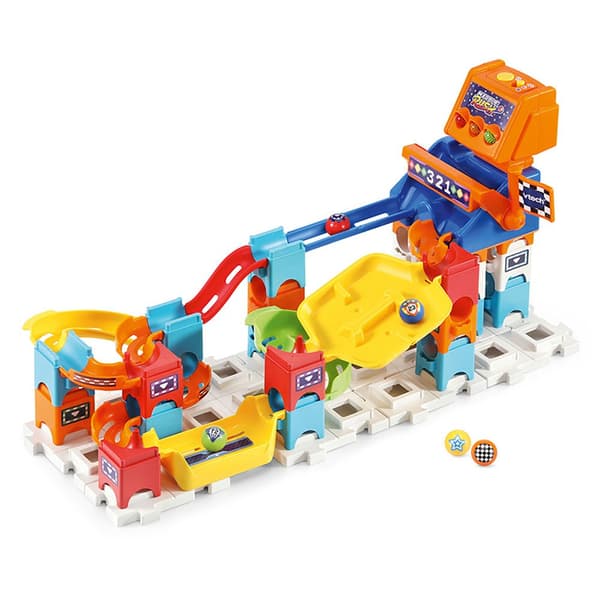 Vtech Ställ In Interactive Canic Circuit Marble Rush Racing Gul