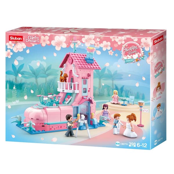 Sluban Ægteskabsforslaget Girls Dream Wedding 398 Stykker Konstruktion Spil Rosa