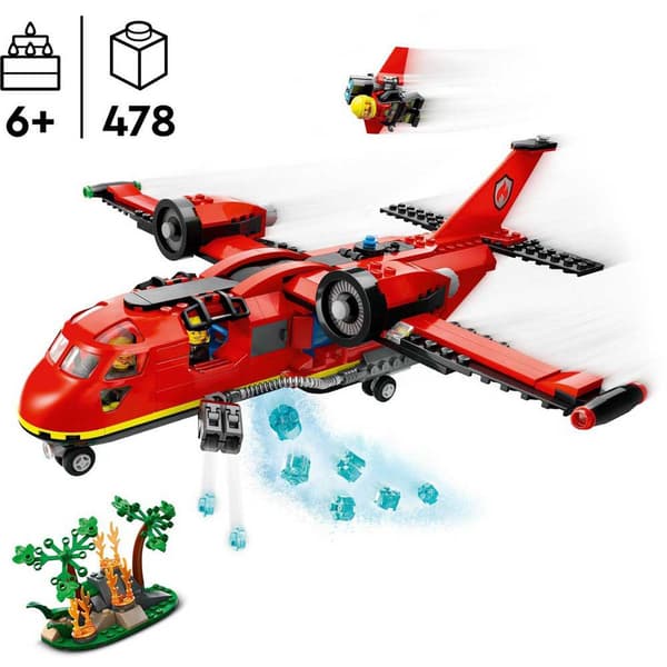 Lego Fire Rescue Aircraft Construction Game Rød